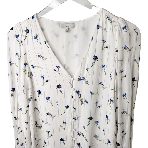 JOIE Bologna C Floral Button Down Peasant Blouse XXS - Picture 4 of 12